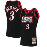 Allen Iverson Philadelphia 76ers 1997/98 Hardwood Classics Authentic Jersey Black - Mitchell & Ness