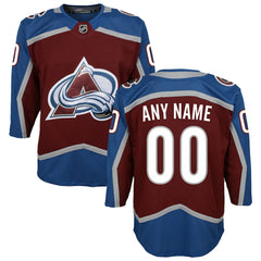 Colorado Avalanche Youth Home Premier Custom Jersey - Burgundy | US 3820527