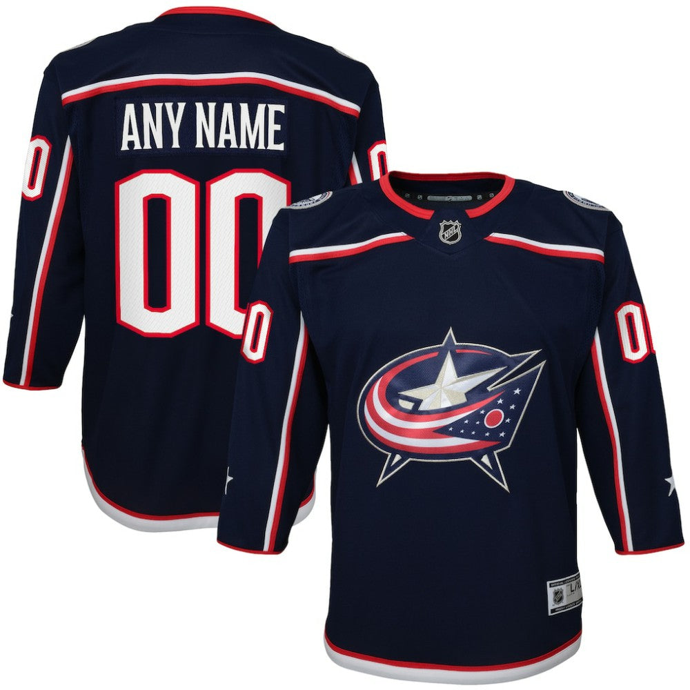 Columbus Blue Jackets Youth Home Premier Custom Jersey - Navy | US 3820528