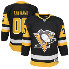 Pittsburgh Penguins Youth Home Premier Custom Jersey - Black | US 3820542