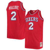 Moses Malone Philadelphia 76ers 1982/83 Big & Tall Hardwood Classics Swingman Jersey Red - Mitchell & Ness