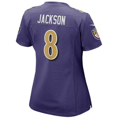 Lamar Jackson Baltimore Ravens Women's Alternate Game Player Jersey - Purple Jerseys