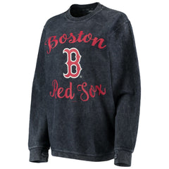 Boston Red Sox G-III 4Her by Carl Banks Women's Script Comfy Cord Pullover Sweatshirt - Navy Pullover