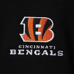 Cincinnati Bengals Dunbrooke Logo Maverick Thermal Henley Long Sleeve T-Shirt - Black T-shirts