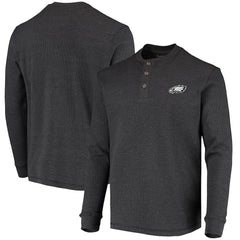 Philadelphia Eagles Dunbrooke Logo Maverick Thermal Henley Long Sleeve T-Shirt - Charcoal T-shirts