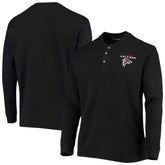 Atlanta Falcons Dunbrooke Logo Maverick Thermal Henley Long Sleeve T-Shirt - Black T-shirts
