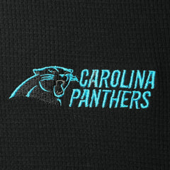Carolina Panthers Dunbrooke Logo Maverick Thermal Henley Long Sleeve T-Shirt - Black T-shirts