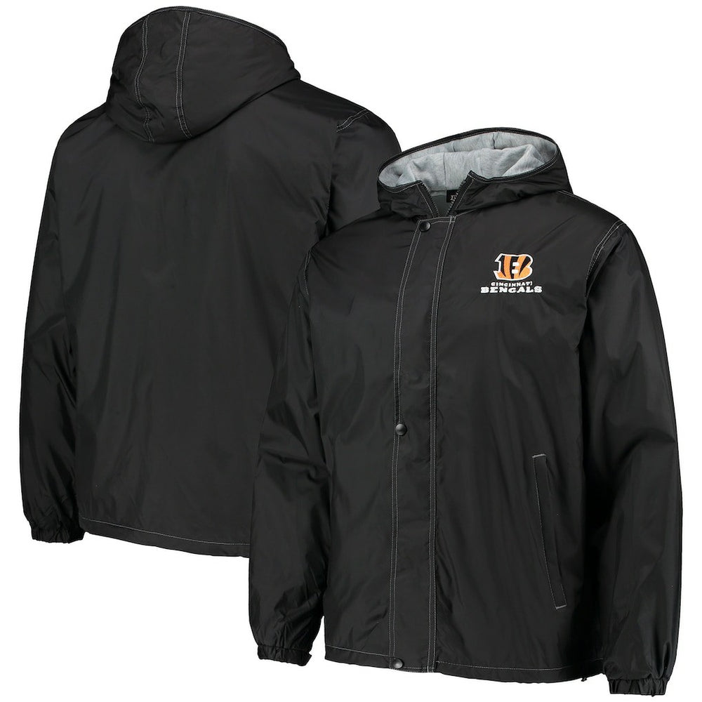 Cincinnati Bengals Dunbrooke Logo Legacy Stadium Full-Zip Jacket- Black - Black Jackets