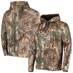 Cincinnati Bengals Dunbrooke Circle Champion Tech Fleece Pullover Hoodie - Realtree Camo Hoodies