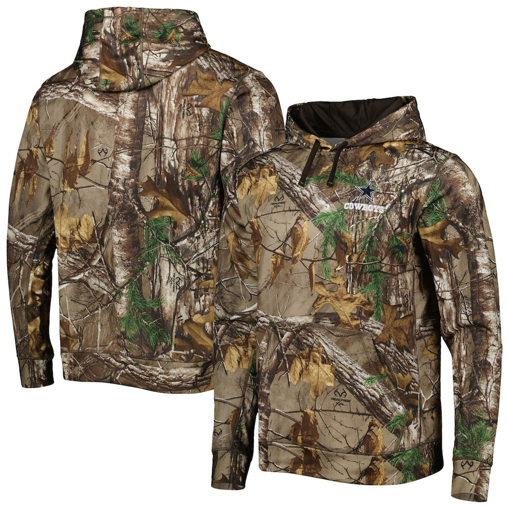 Dallas Cowboys Champion Tech Fleece Pullover Hoodie - Realtree Camo Hoodies