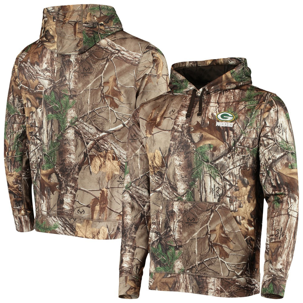 Green Bay Packers Dunbrooke Circle Champion Tech Fleece Pullover Hoodie - Realtree Camo Hoodies