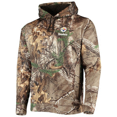 Pittsburgh Steelers Dunbrooke Circle Champion Tech Fleece Pullover Hoodie - Realtree Camo Hoodies