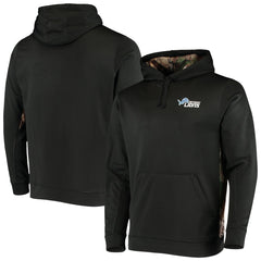Detroit Lions Dunbrooke Logo Ranger Pullover Hoodie - Black/Realtree Camo Hoodies