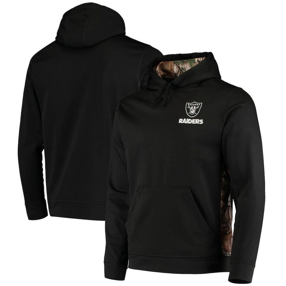 Las Vegas Raiders Dunbrooke Logo Ranger Pullover Hoodie - Black/Realtree Camo Hoodies