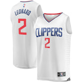 Kawhi Leonard LA Clippers Youth 2020/21 Fast Break Player Jersey White Association Edition - Fanatics