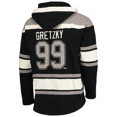 Wayne Gretzky Los Angeles Kings '47 Retired Player Name & Number Lacer Pullover Hoodie - Black | US 3848803