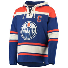 Wayne Gretzky Edmonton Oilers '47 Retired Player Name & Number Lacer Pullover Hoodie - Royal | US 3848806