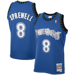 Latrell Sprewell Minnesota Timberwolves 2003/04 Hardwood Classics Swingman Jersey Blue - Mitchell & Ness