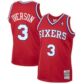 Allen Iverson Philadelphia 76ers 2002/03 Hardwood Classics Swingman Jersey Red - Mitchell & Ness