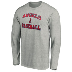 Los Angeles Angels Team Heart & Soul Long Sleeve T-Shirt - Heathered Gray T-shirts