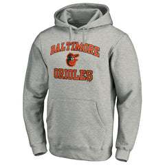 Baltimore Orioles Fanatics MTO Label Heart & Soul Pullover Hoodie - Heather Gray Hoodies