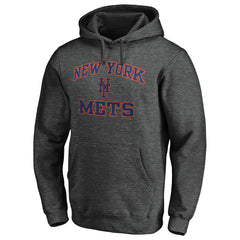 New York Mets Fanatics MTO Label Heart & Soul Pullover Hoodie - Charcoal Hoodies