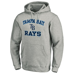 Tampa Bay Rays Fanatics MTO Label Heart & Soul Pullover Hoodie - Heather Gray Hoodies