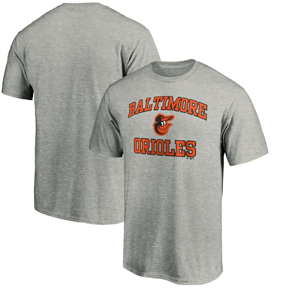 Baltimore Orioles Fanatics MTO Label Heart & Soul T-Shirt - Heather Gray T-shirts