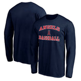 Men's Navy Los Angeles Angels Team Heart & Soul Long Sleeve T-Shirt T-shirts