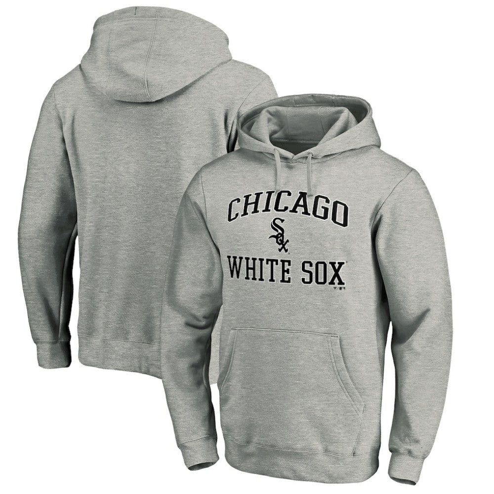 Chicago White Sox Fanatics MTO Label Heart & Soul Pullover Hoodie - Heather Gray Hoodies