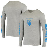 Los Angeles Chargers Junk Food Heavyweight Thermal Long Sleeve T-Shirt - Heathered Gray T-shirts