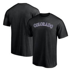 Colorado Rockies Official Wordmark T-Shirt - Black T-shirts