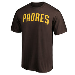 San Diego Padres Official Wordmark T-Shirt - Brown T-shirts