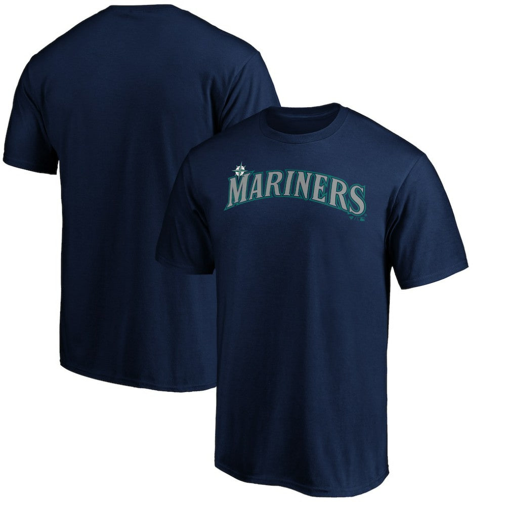 Seattle Mariners Official Wordmark Team T-Shirt - Navy T-shirts