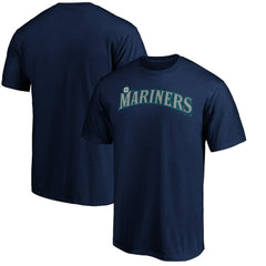 Seattle Mariners Official Wordmark Team T-Shirt - Navy T-shirts