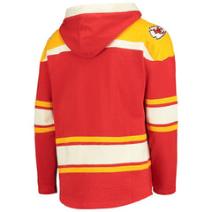 Kansas City Chiefs '47 Lacer V-Neck Pullover Hoodie - Red/Gold Hoodies