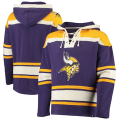 Minnesota Vikings '47 Lacer V-Neck Pullover Hoodie - Purple/Gold Hoodies
