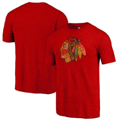 Chicago Blackhawks Distressed Tri-Blend T-Shirt - Red | US 3872162