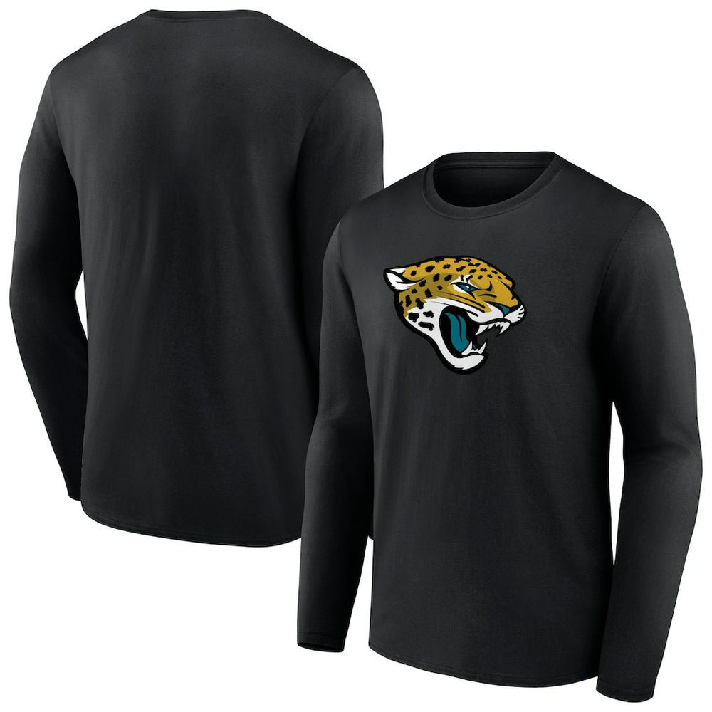 Jacksonville Jaguars Primary Team Logo Long Sleeve T-Shirt - Black T-shirts