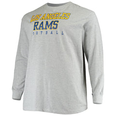 Los Angeles Rams Big & Tall Practice Long Sleeve T-Shirt - Heathered Gray T-shirts