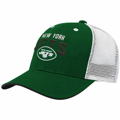 New York Jets Youth Core Lockup Adjustable Hat - Green/White Hats