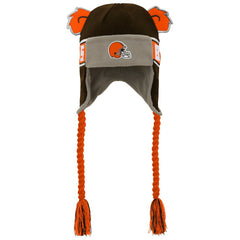 Cleveland Browns Preschool Wordmark Ears Trooper Knit Hat - Brown Hats