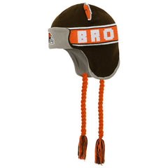 Cleveland Browns Preschool Wordmark Ears Trooper Knit Hat - Brown Hats