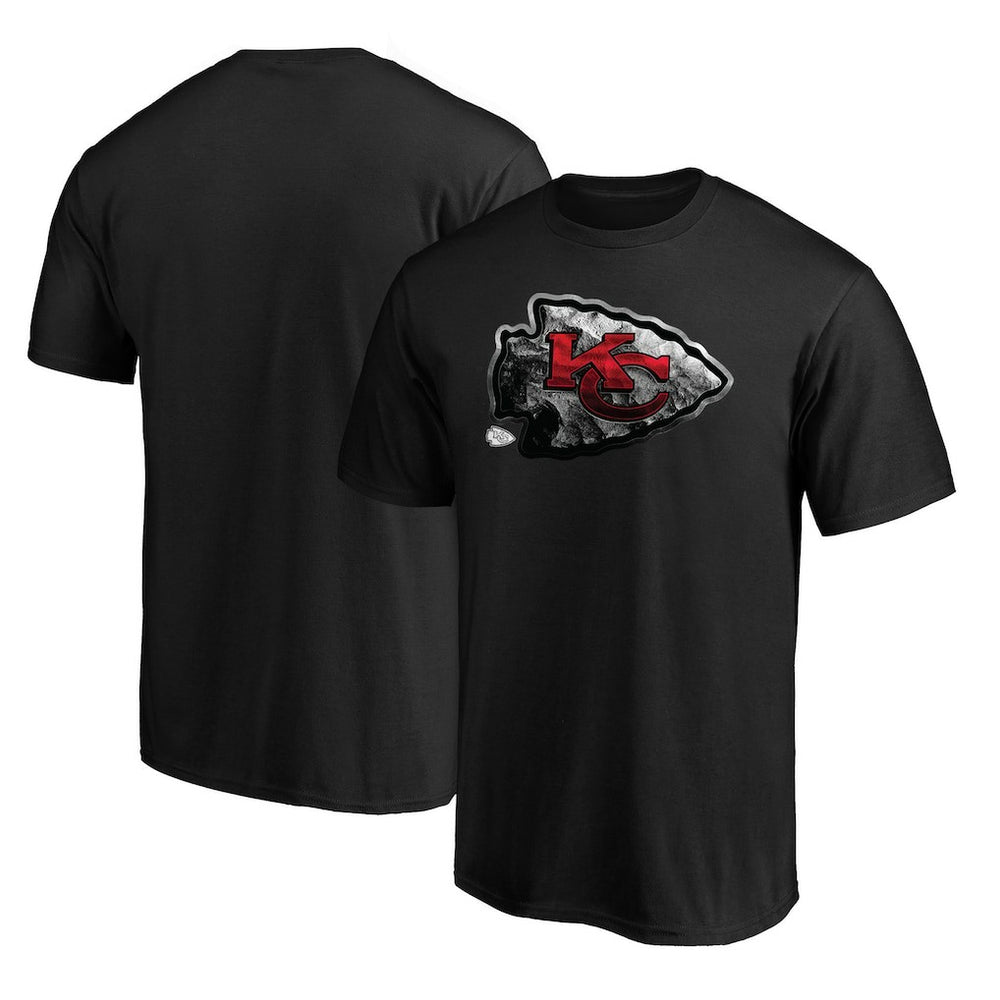 Kansas City Chiefs Midnight Mascot Team Logo T-Shirt - Black T-shirts