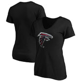 Atlanta Falcons Women's Midnight Mascot Logo V-Neck T-Shirt - Black T-shirts