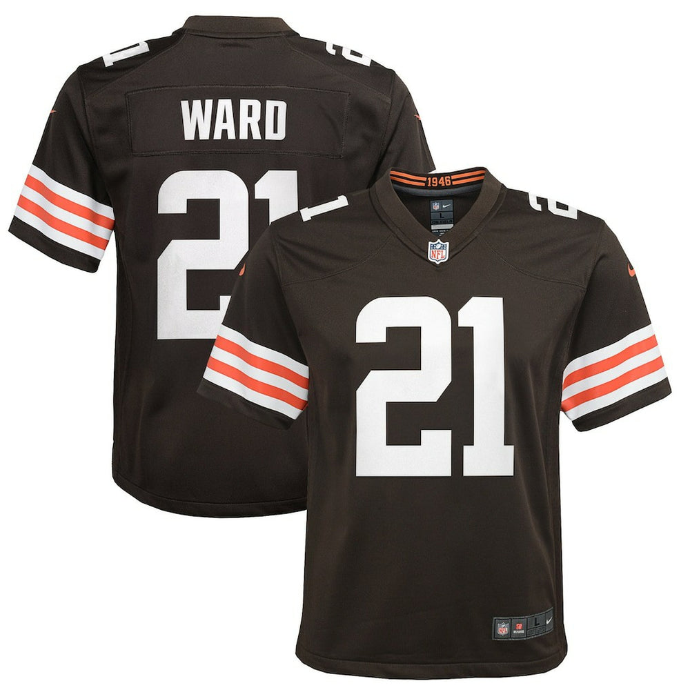 Denzel Ward Cleveland Browns Youth Game Jersey - Brown Jerseys