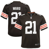 Denzel Ward Cleveland Browns Youth Game Jersey - Brown Jerseys