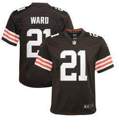 Denzel Ward Cleveland Browns Youth Game Jersey - Brown Jerseys