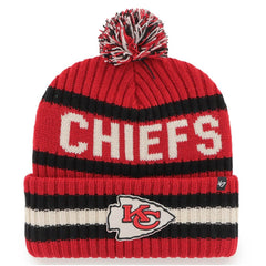 Kansas City Chiefs '47 Bering Cuffed Knit Hat with Pom - Red Hats