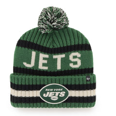 New York Jets '47 Bering Cuffed Knit Hat with Pom - Green Hats